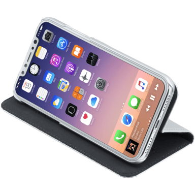 Étui et Coque slim magnétique 2-en-1 pour Apple iPhone X/XS, Argent