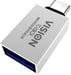 Vision TC-USBC3A adattatore per inversione del genere dei cavi USB-A USB-C Bianco (Plugs into USB-C and has full-sized USB-A 3.0 socket - USB-C [m] to USB type A [f] - USB 3.1 gen 2 - white)