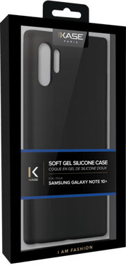 Custodia morbida in silicone gel per Samsung Galaxy Note10+, nero satinato