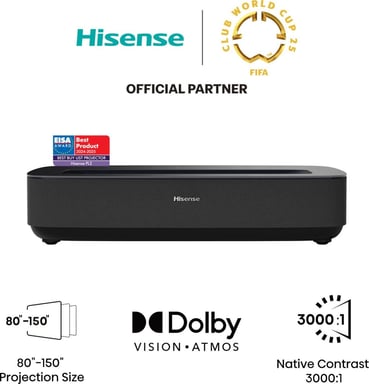 Hisense Laser TV PL2 Proyector de alcance ultracorto 2700 lúmenes ANSI DLP UHD 4K (3840x2160) 3D Negro