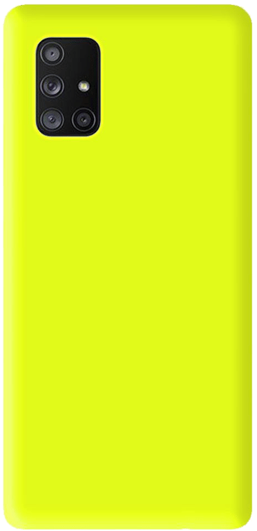 Coque silicone unie compatible Mat Jaune Samsung Galaxy A71 5G
