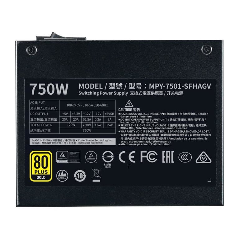 COOLER MASTER V750 SFX Gold Alimentation SFX 100% modulaire Certifiée 80 Plus GOLD Garantie Neuf - vue 2