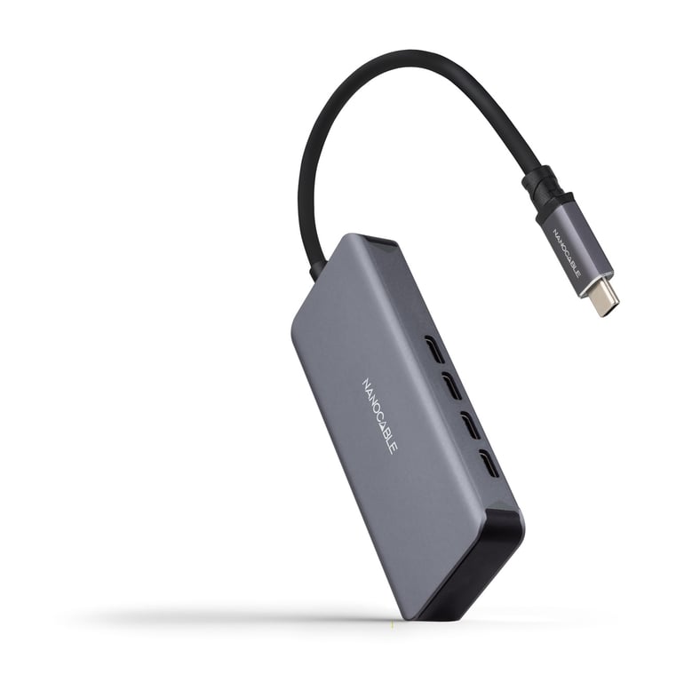 Nanocable 10.16.4504 hub & concentrateur USB 3.2 Gen 1 3.1 Gen 1 Type C 5000 Mbit/ Neuf