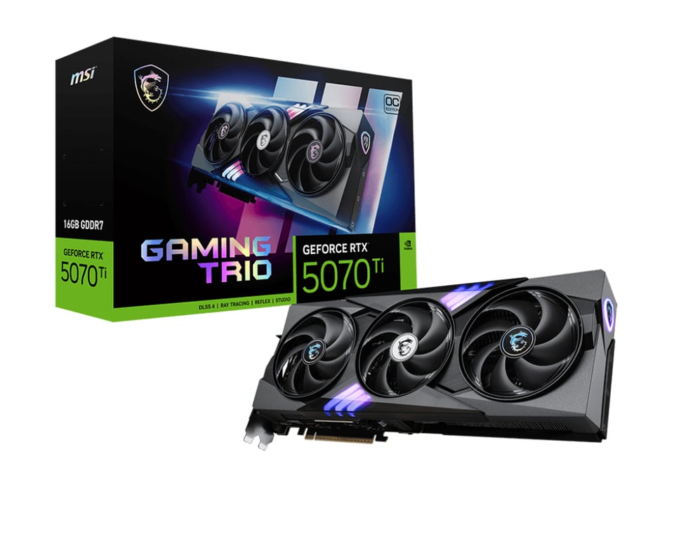 MSI GPU NV 5070Ti GAMING TRIO OC NVIDIA GeForce RTX 5070 Ti GDDR7 Neuf - vue 5