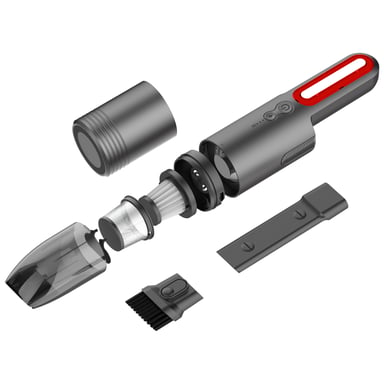 Aspirapolvere portatile per auto, ricaricabile, con LED