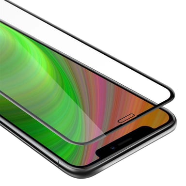 Verre trempé pour Apple iPhone XS MAX en TRANSPARENT avec NOIR Film de protection d'écran durci tempered glass plain ecran d'une dureté de 9H avec 3D Touch