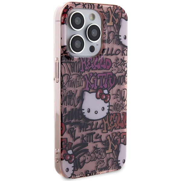 Hello Kitty IML Tags Graffiti Coque iPhone 14 Pro - vue 3