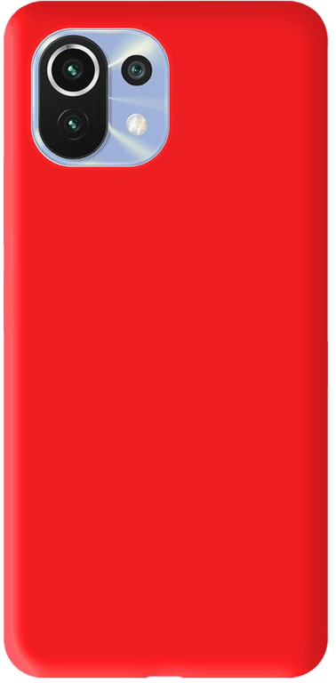 Coque silicone unie compatible Mat Rouge Xiaomi Mi 11