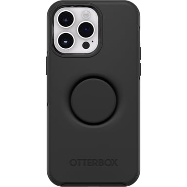 Custodia Otter + Pop per iPhone 14 Pro Max, anti-caduta, protezione con PopGrip PopSockets, resiste a 3 volte più cadute rispetto agli standard militari, antimicrobica - Nero