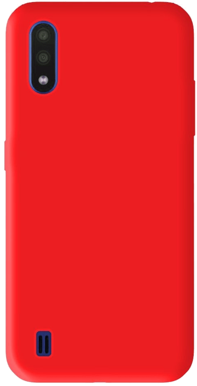 Coque silicone unie compatible Mat Rouge Samsung Galaxy A01