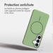 imoshion Coque arrière Color avec Thin MagSafe Ring pour Samsung Galaxy S25 - Vert foncé