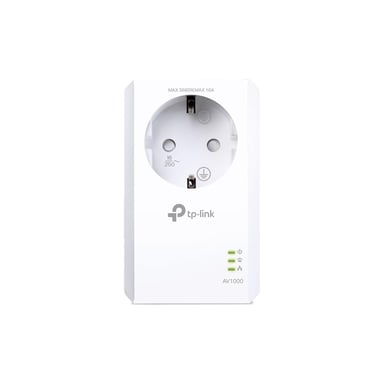 Adaptador Powerline TP-LINK TL-PA7017P con toma integrada 1x Ethernet Blanco