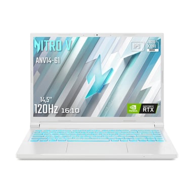 PC portatile Acer Gaming Nitro V 14 Ryzen 5 16 GB DDR5 512 GB SSD GeForce RTX 4050, Bianco - AZERTY