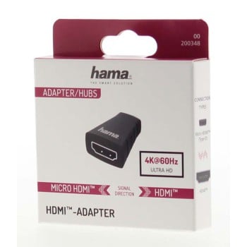 Adaptador HDMI, clavija Micro-HDMI - puerto HDMI, Ultra-HD 4K