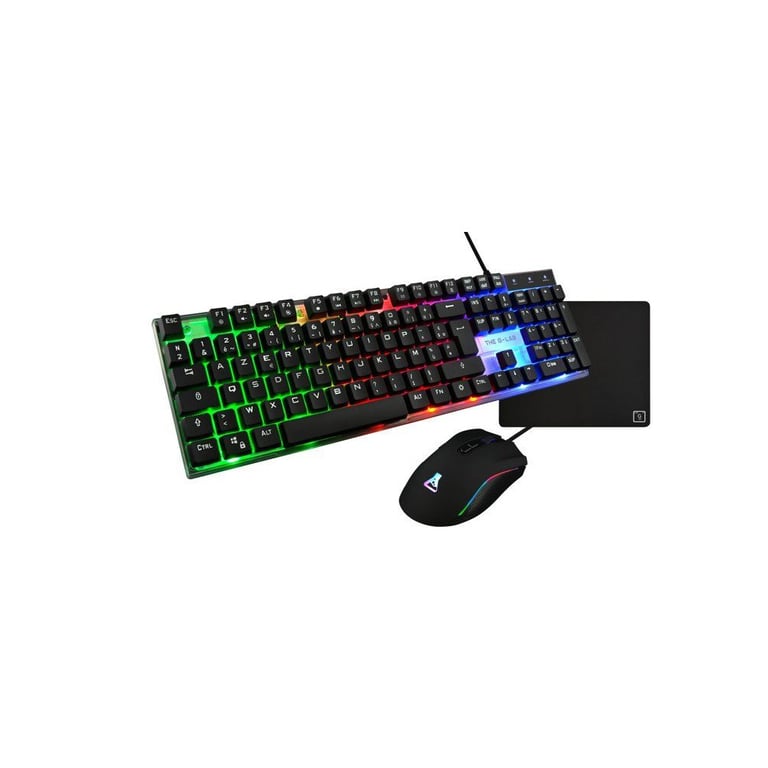 Pack Gaming The G-Lab Combo Neon – Clavier Membrane Full Size, Rétroéclairé RGB - vue 3
