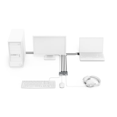 Hama 00200135 interruttore per monitor, tastiera e mouse Metallo