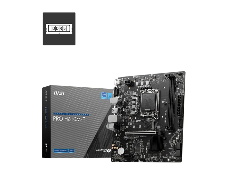 MSI PRO H610M-E carte mère Intel H610 LGA 1700 micro ATX - MSI