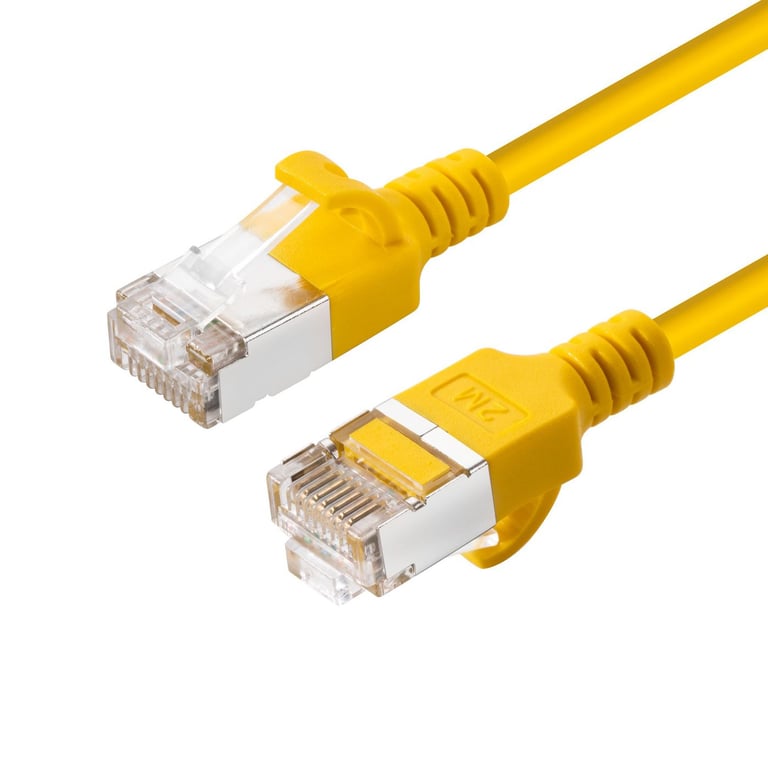 MicroConnect V-FTP6A03Y-SLIM câble de réseau Jaune 3 m Cat6a U/FTP (STP)