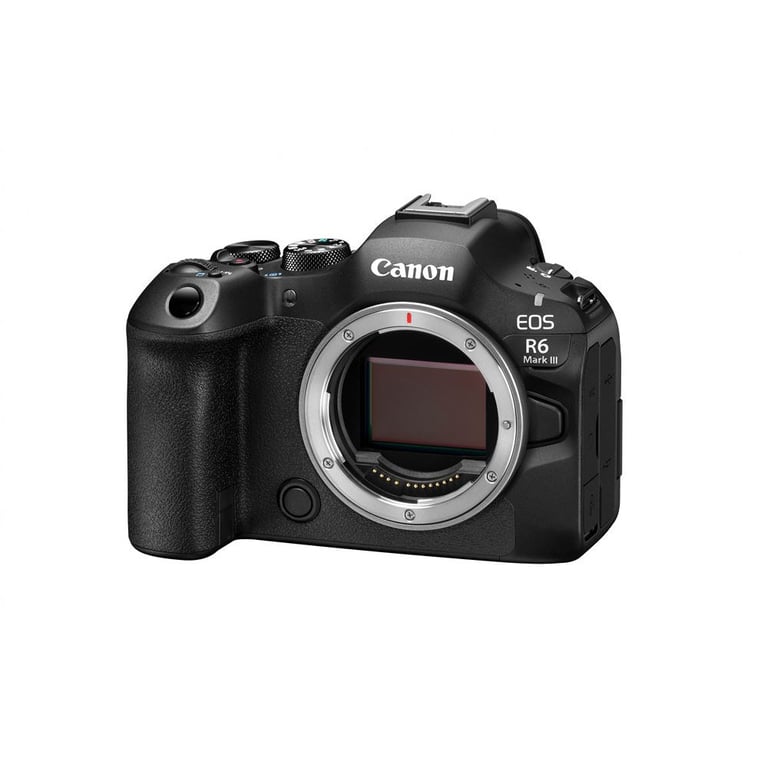 Canon EOS R6 Mark III Boîtier Plein Format 32,5MP, 40 ips, Stabilisation 8,5 Stops, Vidéo 7K RAW & 4K 60p, Wi-Fi, CFexpress + SD UHS-II - Neuf