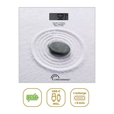 Bilancia pesapersone - LITTLE BALANCE - USB-C - Zen
