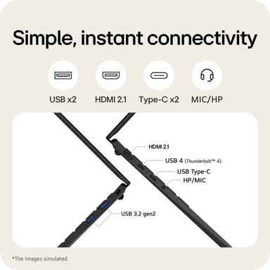 LG Gram 14Z90T-G.AA75A1 laptop Intel Core Ultra 7 255H Ultraportable 35,6 cm (14'') Full HD+ 16 Go LPDDR5x-SDRAM 512 Go SSD Wi-Fi 6E (802.11ax) Windows 11 Home Anglais britannique Noir