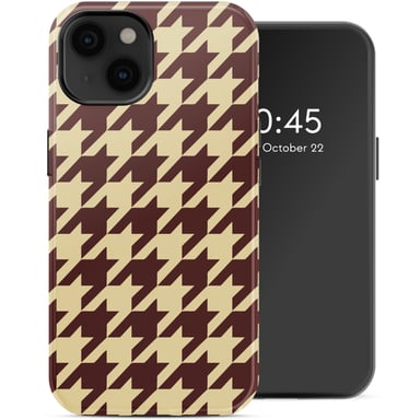 Selencia Coque arrière Vivid avec MagSafe pour Apple iPhone 14 - Pied-de-Poule