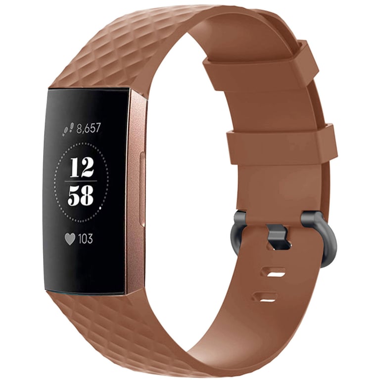 imoshion Bracelet silicone pour Fitbit Charge 3 / 4 - Marron - Neuf