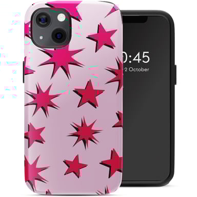 Selencia Coque arrière Vivid avec MagSafe pour Apple iPhone 13 - Stars Rubine Red Light Pink