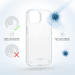 Custodia antiurto ibrida antibatterica invisibile per Apple iPhone 15, trasparente