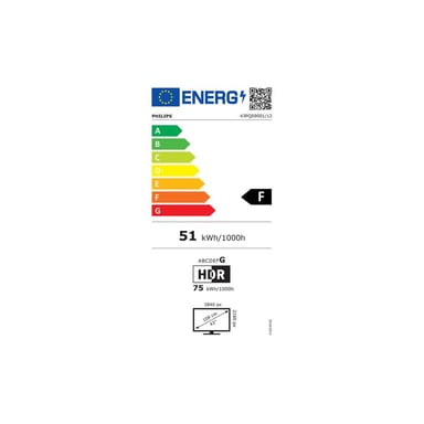 Philips The One 43PQS9001/12 TV QLED 4K 120 Hz Smart Ambilight 3 Titan OS Dolby Vision Negro