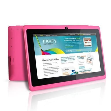 Tablette Tactile 7 Pouces Multi Touch Android 4.1 Google Play Wifi 3D Rose RAM  ROM  - YONIS