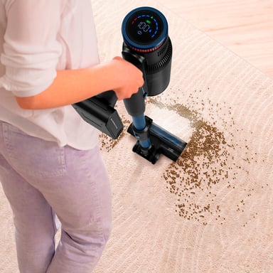 Ufesa Inspire U7 Digital PRO Aspirateur-balai 2 en 1 Batterie Sec Sans sac 0,6 L 500 W Noir, Bleu 2 Ah
