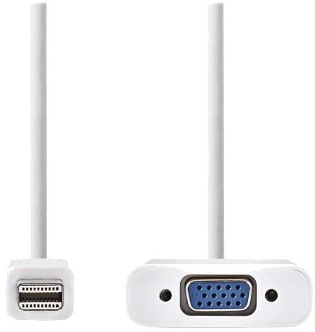 NEDIS Mini DisplayPort - VGA Cable - Mini DisplayPort Male - VGA Female - 0.2 m - Blanc
