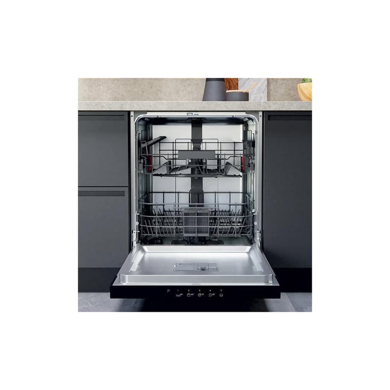Lave vaisselle Whirlpool W3PFD636B semi intégrable 60 cm 14 couverts panneau de contrôle 5 programmes 46 dB Neuf - vue 3