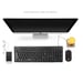 Wesdar V2 Slim USB Filaire Bureau & Clavier EN Study + Souris Filaire USB Ergonomique 1200dpi Noir