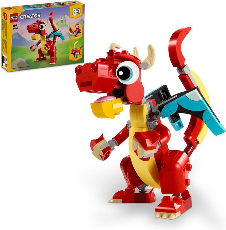 Construisez le Dragon Rouge LEGO® Creator 31145 - Modèle Époustouflant