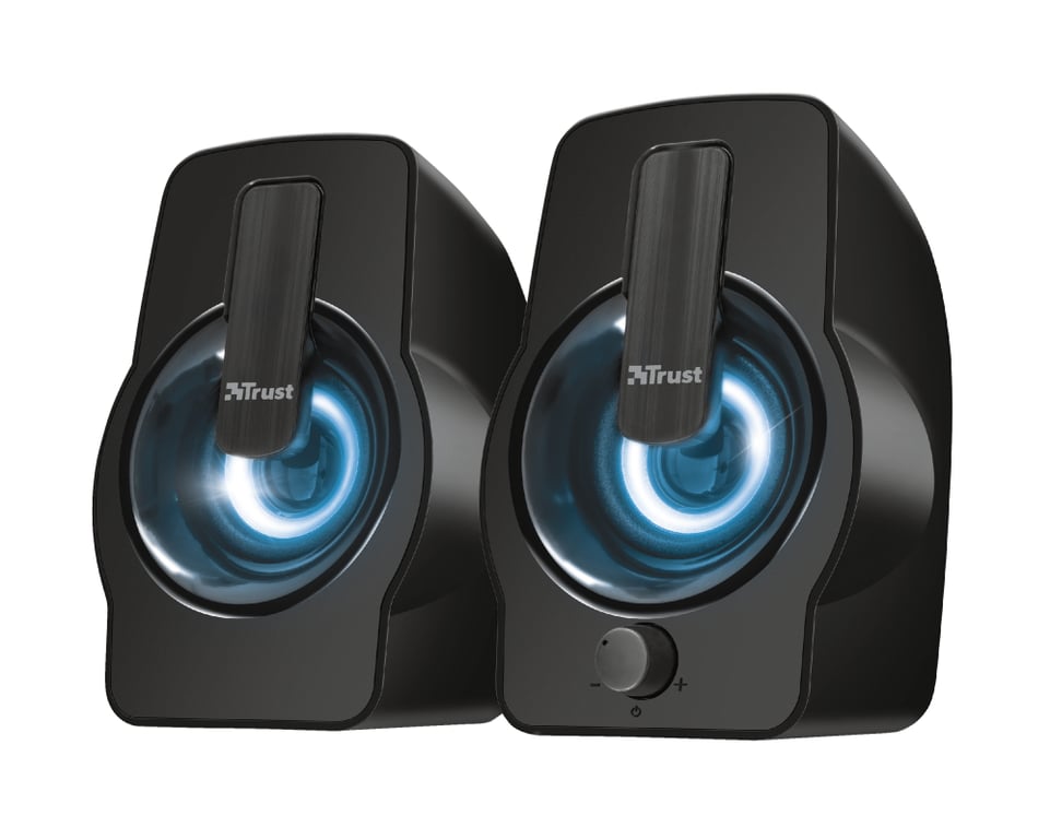 Enceintes PC Trust Gemi 22948 – 12 W, Éclairage LED RGB, Alimentation USB
