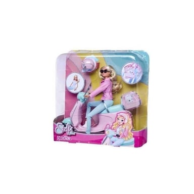 Muñeca maniquí SMOBY Steffi Love 29 cm con scooter de 27 cm, perro y accesorios Pastel