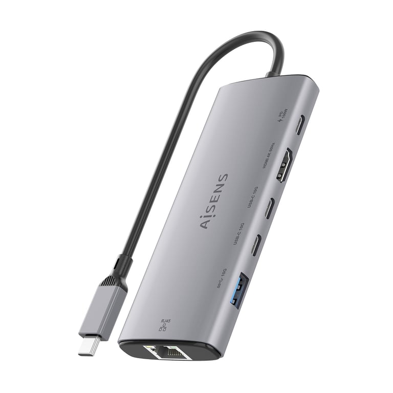 AISENS ASUC 6P030 GR station d'accueil Avec fil USB 3.2 Gen 1 3.1 Gen 1 Type C Neuf - vue 2
