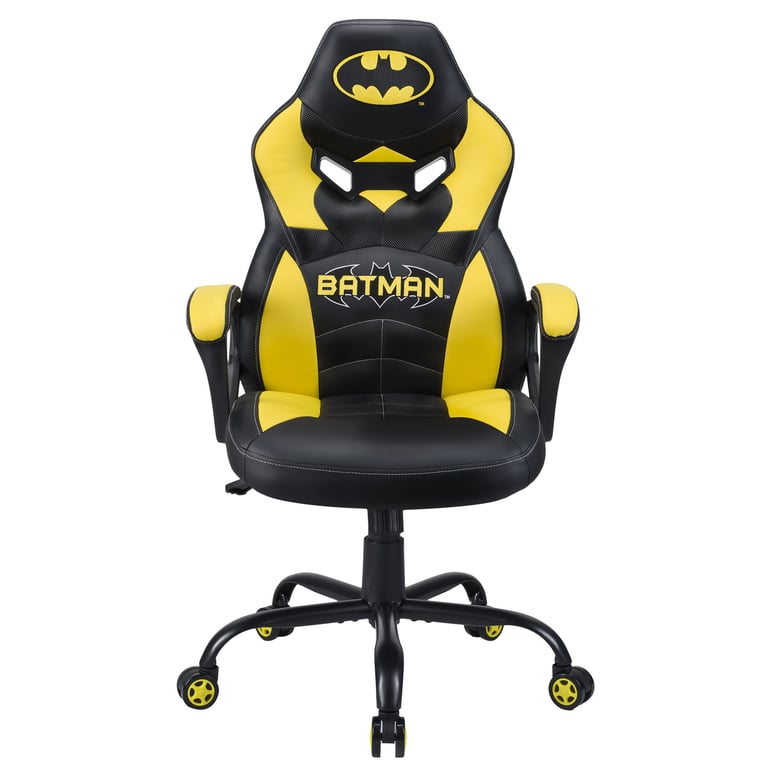 Subsonic Batman Junior Siège de jeu sur PC Siège capitonné Jaune Neuf