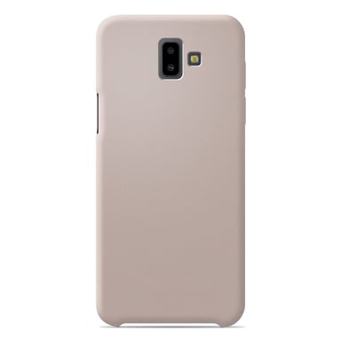 Coque silicone unie Soft Touch Sable rosé compatible Samsung Galaxy J6 Plus 2018