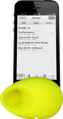 Amplificatore acustico Oeuf per Apple iPhone 5/5s/5C/SE, giallo