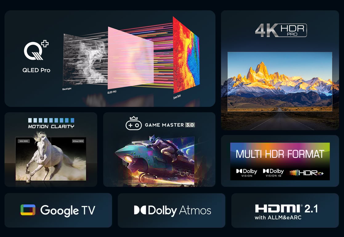 TCL Téléviseur Led 43 pouces UHD 4K 43C69B - vue 2