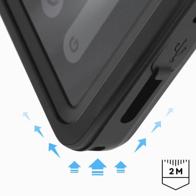 Coque Étanche IP68 pour Google Pixel 7a Intégrale Contour Noir Redpepper
