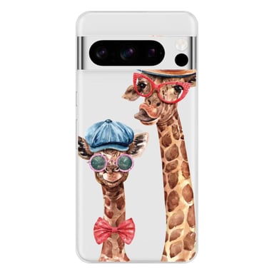 Funda de silicona - Compatible con Google Pixel 8 Pro - diseño funny girafe