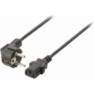 Cable de alimentación NEDIS - Schuko macho acodado - IEC-320-C13 - 2,0 m - Negro