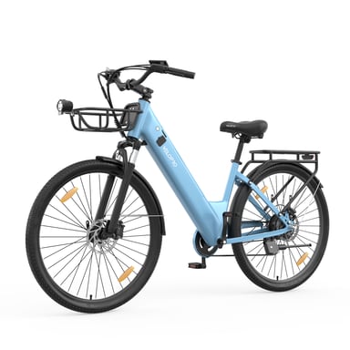 Vélo électrique urbain VELOPRO C1 PRO 28'' avec moteur 250 W et batterie 36 V 18 Ah - Bleu