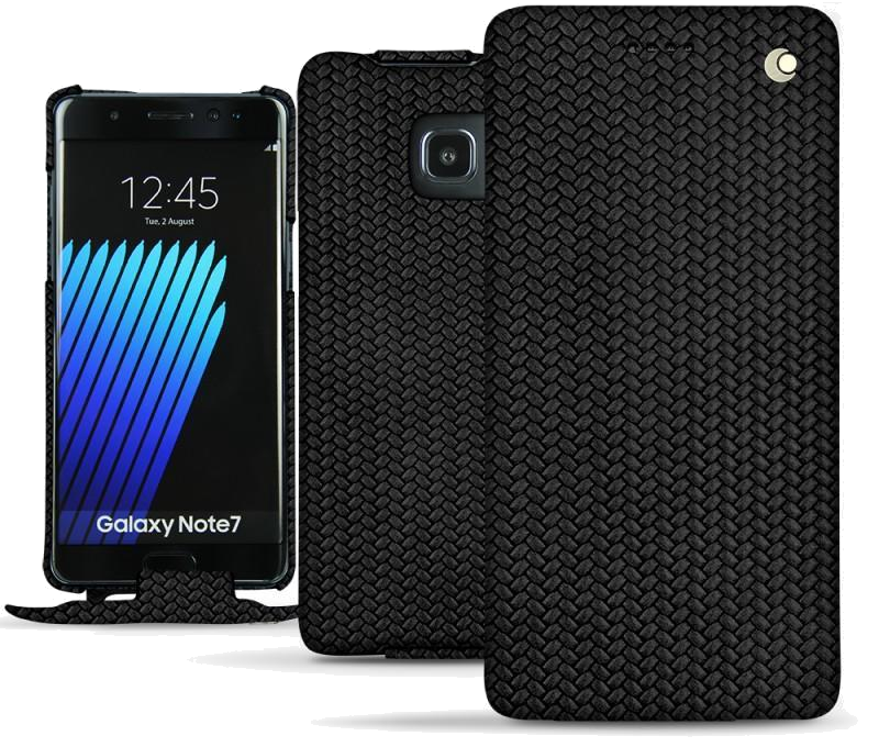 Housse cuir Samsung Galaxy Note 7 - Rabat verticalNoir