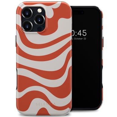 Selencia Coque arrière Vivid avec MagSafe pour Apple iPhone 16 Pro Max - Dream Swirl Orange