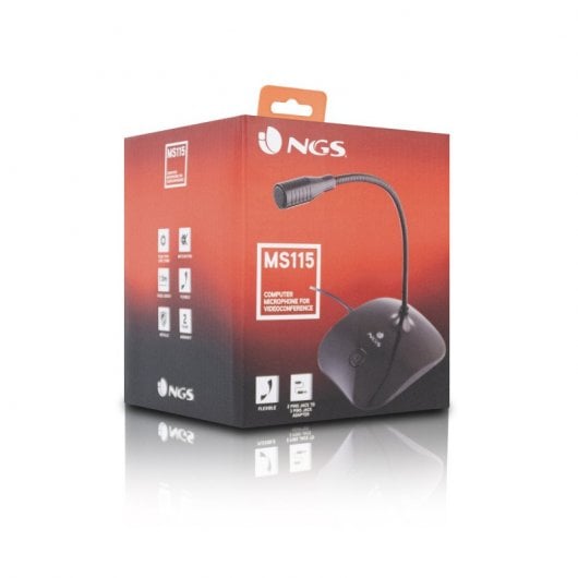 Microphone de Bureau NGS MS115 – Omnidirectionnel Ajustable avec Bouton Sourdine - vue 3